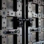 Äldre säkerhetsdörr från slott